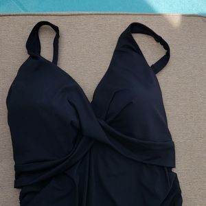 Lands' End Tunic Length Tankini Top Sz 22